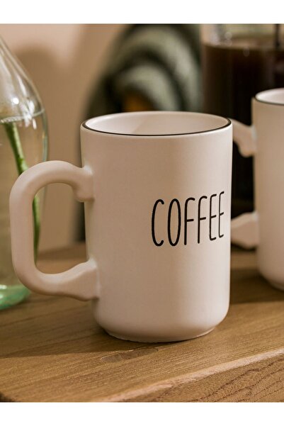 LC Waikiki Stylish Ceramic Mug Set with Ergonomic Handle - Set of 2 310 ml