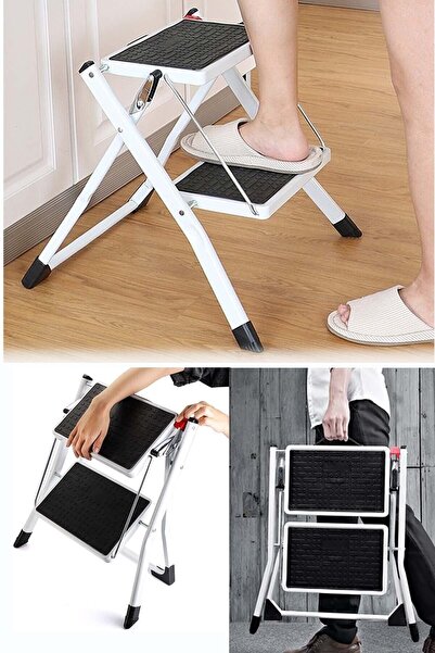 Binbirreyon Metal Katlanır Basamaklı Tabure Merdiven 150kg Bc097