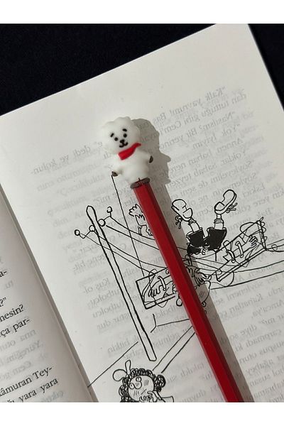 odaburada White Bear Figure Cute Pencil Ornament-Pencil Head