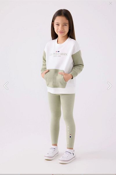 U.S. Polo Assn. Girls Licensed Sweatshirt and Leggings Set - 2024-2025 Autumn and Winter Collection