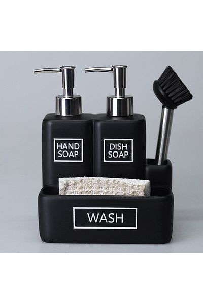 Selim Liberty Brushed Two Liquid Sponge Holder Μαύρο