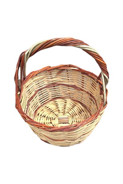 Greenosier Hasır Örme Kamış Sepet Bambu Meyve Sepeti Hediye Sepeti Düzenleyici Organizer Balkon Sepeti