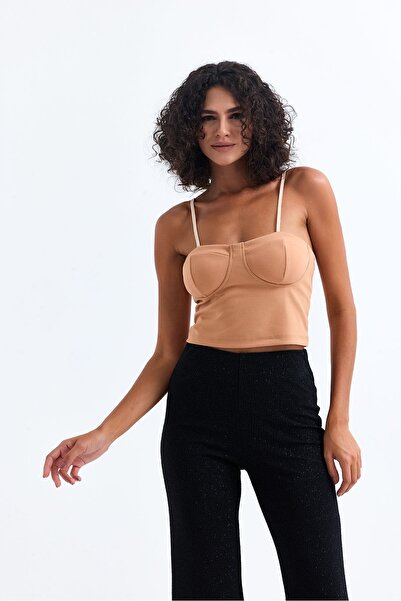 Sense Gloped Lined Bustier| Bus33493 MINK