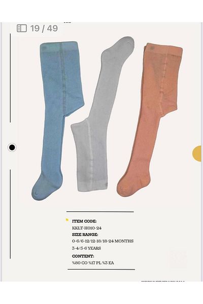 TURKUAZ KIDS Winter Unisex Baby Towel and Pantyhose - Pack of 3