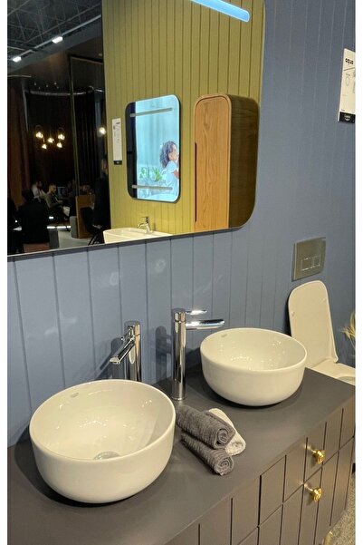 Turkuaz Cerastyle Aqua 33 cm Tezgah Üstü Çanak Mini Lavabo