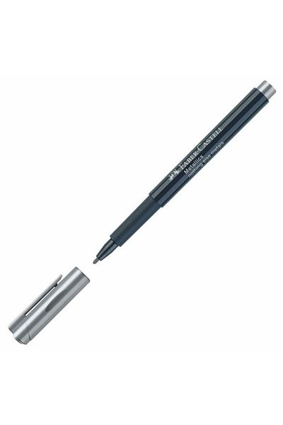 Faber Castell قلم دعوة ذو طرف معدني من اللباد باللون الأزرق الجليدي