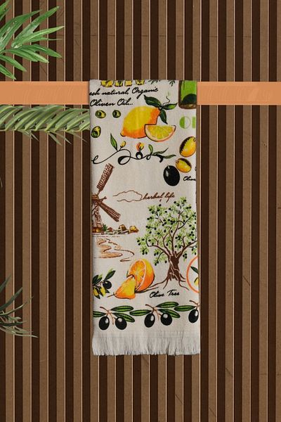 Meslina Home 3 Συσκευασία 40x60 εμπριμέ πετσέτες κουζίνας - Πανί στεγνώματος & πετσέτες χεριών & προσώπου