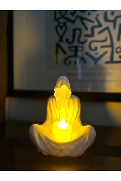 DorDen3D Mumluk Hayalet Ruh Led Tealight Dekoratif Mumluk