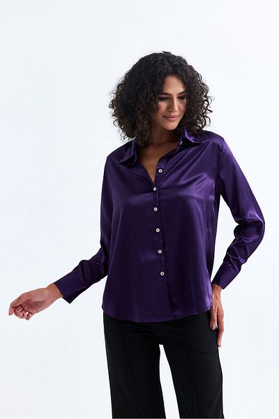 Sense Cămașă ușoară din satin |   GML35403 Violet