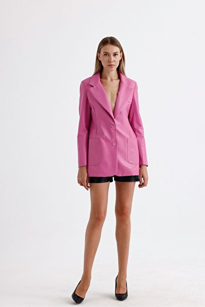 Sense Fuchsia Women's Faux Leather Jacket - Ckt33554