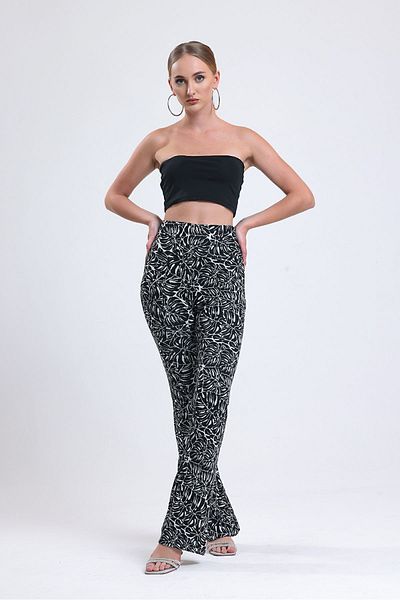 Sense Jacquard Winter Trousers| 35134 PNT Black Ecru