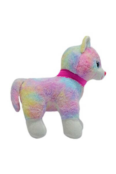 Halley Oyuncak Tokalı Renkli Kedi Peluş 40 Cm 62555