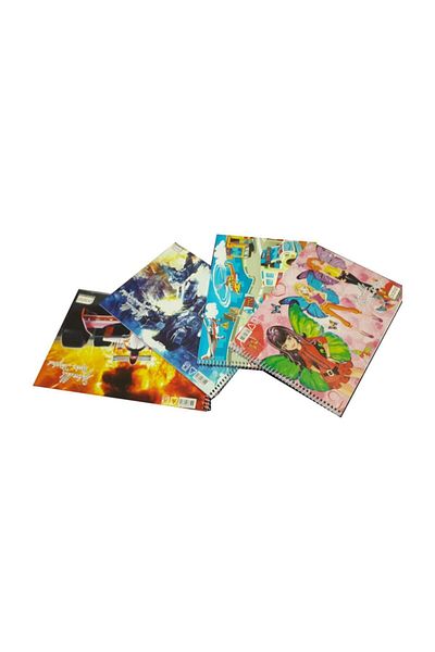 Pastel Paper Craft Spiral Picture Notebook 15 Sheets 17x24 - 4 Pieces