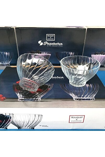 Paşabahçe Bouguet Glass 6 Pieces Bowl