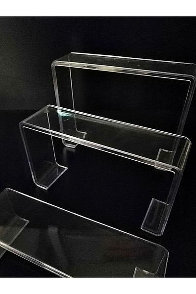 Özfiliz Mağaza Ekipmanları 3-Piece Plexi Transparent Ladder and Shoe Stand Set