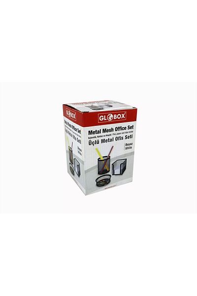 Globox 6643-6154 3-Piece Metal Pen Holder Set
