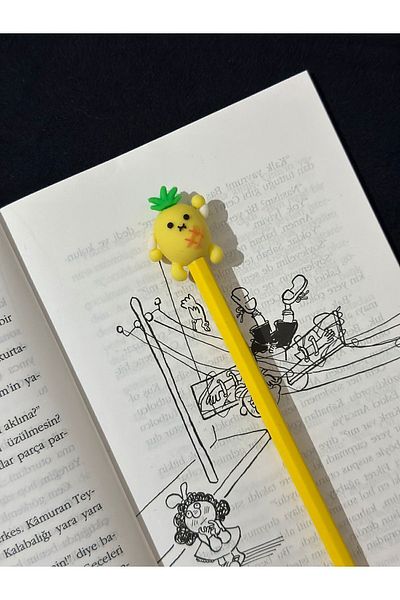 odaburada Cute Pencil Ornament with Pineapple Figure - Pen Head