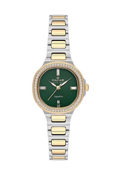 Nacar NC33-398369-CNMS SAFİR CAMLI PASLANMAZ ÇELİK KADIN KOL SAATİ