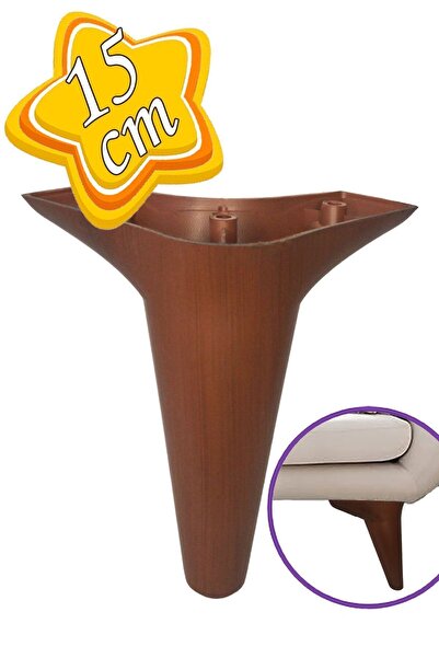 GLASWEN Zelve 15 cm Ceviz Ahşap Desenli Lüx Mobilya Kanepe Sehpa Ünite Koltuk...