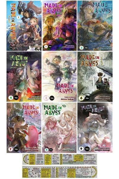 Genel Markalar Made in Abyss 1-2-3-4-5-6-7-8-9. Ciltler Manga Seti + Matemati...