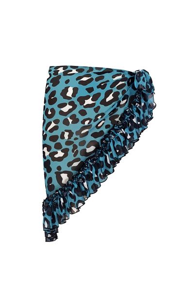 Nur Karaata Lily Blue Leo Pareo Skirt