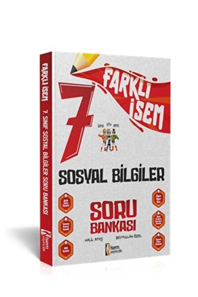 İsem Yayıncılık 2024 FARKLI İSEM 7.SINIF SOSYAL BİLGİLER SORU BANKASI