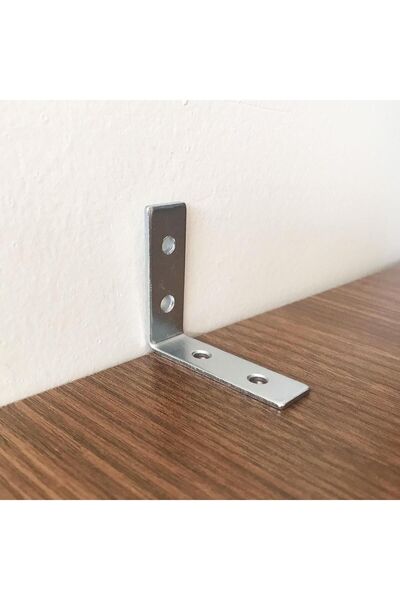 GLASWEN 8 Adet Mobilya Eşya Dolap Duvar Sabitleyici Köşe Bağlantı L Demir Gönye Deprem Güvenliği 45x45x15mm