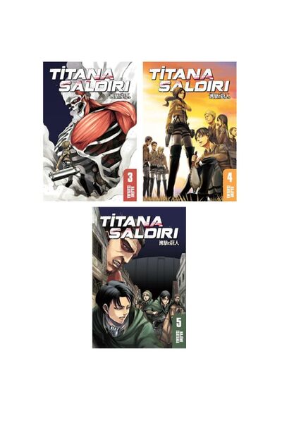 Gerekli Şeyler Yayıncılık Titana Saldırı 3-4-5. Ciltler Manga Seti