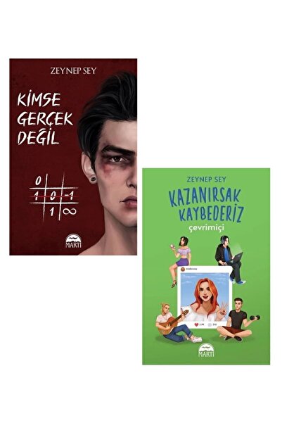 Martı Yayınları Zeynep Sey Cep Boy 2 Kitap Set / Kimse Gerçek Değil - Kazanır...