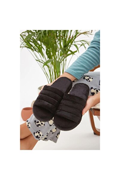 Deniz Terlik Sessiz Önü Açık Kışlık Ev Terliği