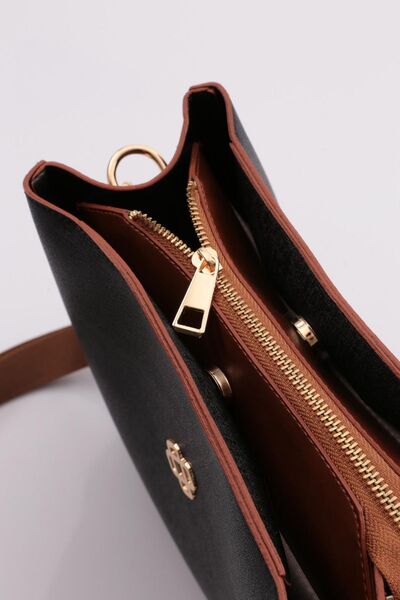 DGN Dámská taška přes rameno a do ruky Black Tan Tan 6313434