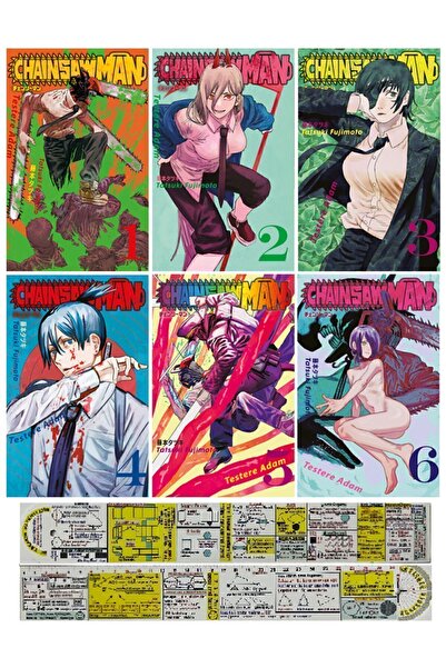 Gerekli Şeyler Yayıncılık Chainsaw Man 1-2-3-4-5-6. Ciltler Manga Seti + Mate...