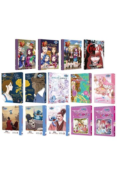 Beta Kids Disney Manga Serisi 14'lü Set Cruella + Stiç + Witch + Güzel Ve Çir...