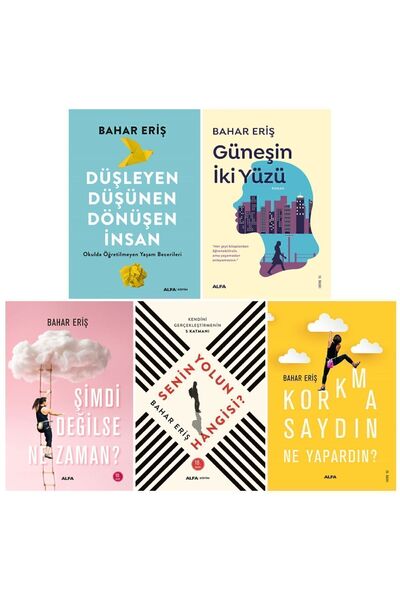 Alfa Yayınları Bahar Eriş 5 Kitap Set / Düşleyen Düşünen Dönüşen İnsan - Güneşin İki Yüzü