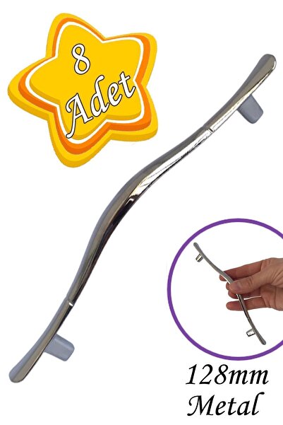 GLASWEN Mâner de rață Cromat 128 mm Mâner Mobilier Dulap de bucătărie Sertar ...