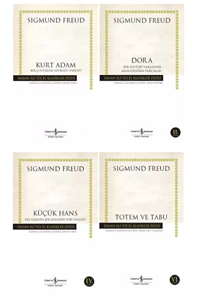 TÜRKİYE İŞ BANKASI KÜLTÜR YAYINLARI Sigmund Freud 4 Kitap Set / Kurt Adam - D...