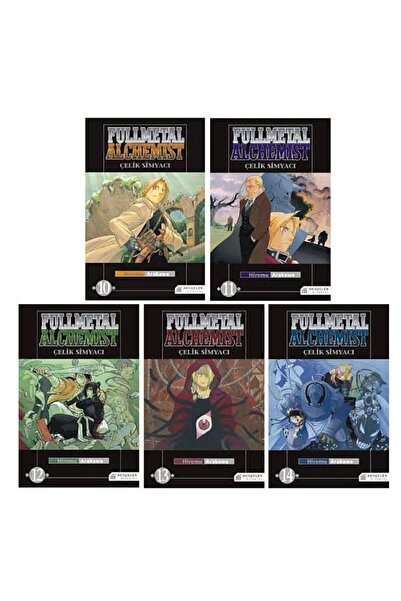 Akıl Çelen Kitaplar Fullmetal Alchemist 10-11-12-13-14. Ciltler Manga Seti