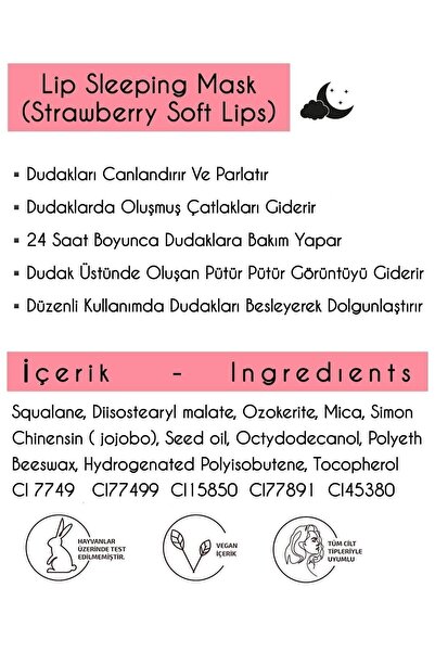 Roesıa Rose Cosmetics Rose Nemlendirici, Koruyucu Dudak Maskesi & Soft Lıps Moısturızıng Protectıng