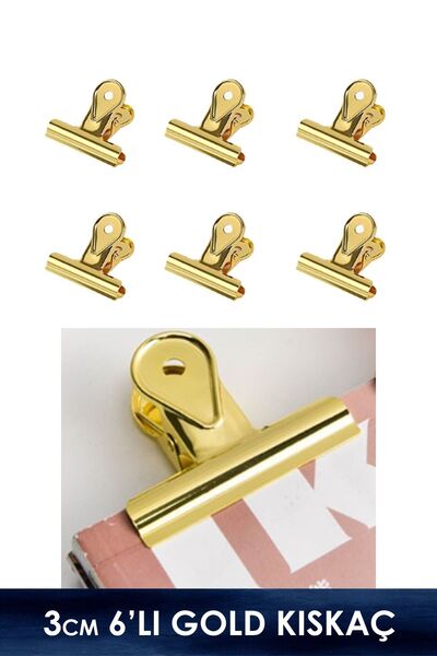 Vox Art - 6 Adet Renkli Kağıt Klips / Kıskaç 3 Cm