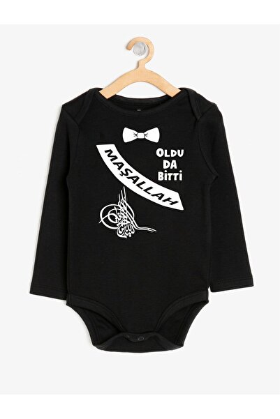 venüsdijital Circumcision Bodysuit Tughra Model Baby Bodysuit Body