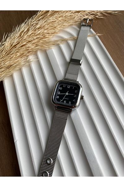 QUARTZ Rubsey Minimal Vintage Silver Straw Cord Women's Wristwatch