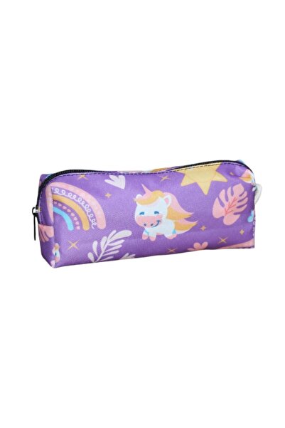 Nostaljik Lezzetler Suport pentru stilou dulce cu model unicorn - Suport pentru creion pentru școală - Geantă de machiaj
