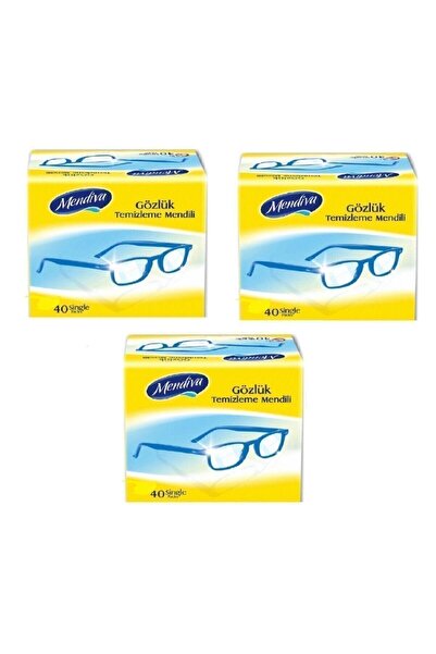 Mira Mendiva Gözlük Cam Ekran Kask Temizleme Mendili 40'lı 3 Kutu (120 Adet)