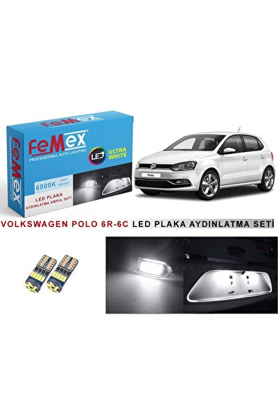 FEMEX Volkswagen Polo 6r 6c Led Plaka Aydınlatma Ampul Seti Parlak Beyaz