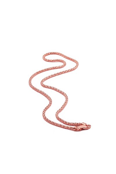 SUNSHINE 925 Ayar Rose Kaplamalı Italyan Zincir Gümüş Kolye