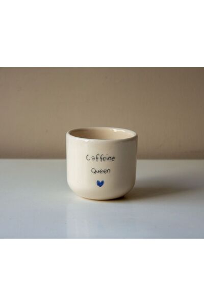 fleurdecansu El Yapımı Seramik Yazı Kupa, Seramik Mug, Kupa, Bardak, Kahve Fi...