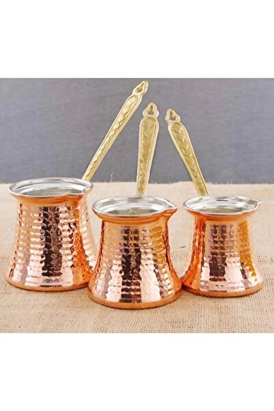 Yıldız çelik Bakır 3lü Cezve 3,4,5 Kişilik