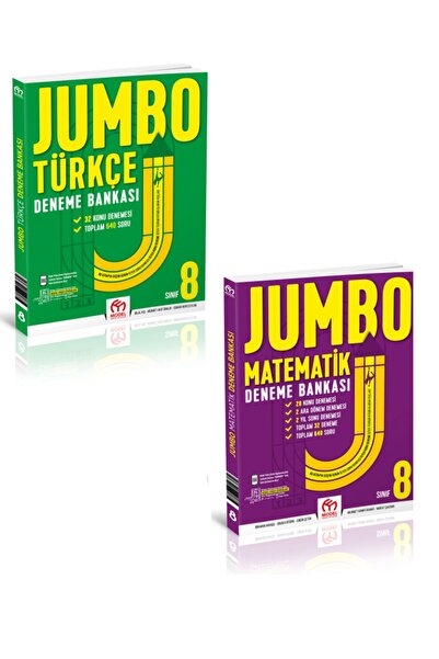 Model Eğitim Yayınları 8.Sınıf Jumbo Türkçe + Matematik Deneme Bankası (2 Kitap)