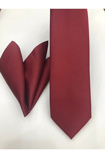 CRWAT ® 71 ربطة عنق رفيعة منسوجة من دوبونت باللون الأحمر الداكن غير اللامع مع...