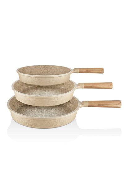 FALEZ 3-Piece Creamy Cast Pan Set